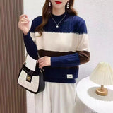 Women Knitted Pullover Autumn and Winter Turtleneck Sweater Leisure Pullover Knitwear