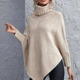 Women Knitted Sweater Coat Autumn and Winter Turtleneck Sweater Top