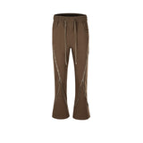 MIJKO Men's Vintage Pants MIJKO Men's Women's Hip Hop High Street Wide Feet Straight Casual Pants