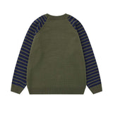 Unisex Sweater Autumn Raglan Sleeve Embroidered Sweater