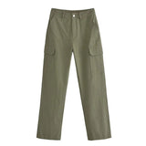 Women Sweatpants Multi-Pocket Cargo Casual Pants Trousers