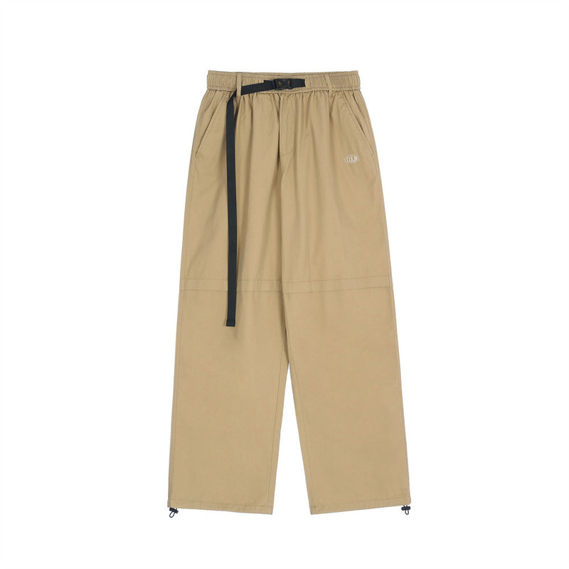 Men Sweatpants Loose with Belt Straight Casual Pants Sports Pants