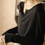 Women Knitted Pullover Casual round Neck Long Sleeve Knitted Top