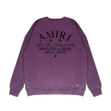 Amiri Long Sleeved Shirt Fashion Brand Crew Sweatshirts round Neck Sweater