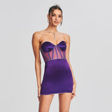 Women Dresses Sexy Mesh Camisole Dress Hip Skirt (Zns0409)