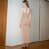 Women Dresses V-neck Strap Long Dress