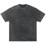 Women T-shirt Distressed round Neck Short Sleeve T-shirt Hip Hop Loose Casual Top