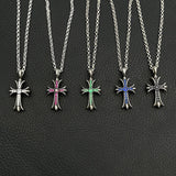 Chrome Hearts Necklace Cross Diamond Pendant Men's and Women's