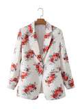Women Suits Autumn Leisure Elegant Printed Small Suit Coat Suit