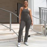 Women Jumpsuit Summer Sports Yoga Backless Suspender Jumpsuit