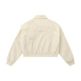 Women Jacket Workwear Multi-Pocket Short Jacket Autumn Leisure Motorcycle Clothing Coat