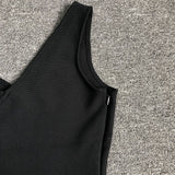 Women Evening Dress V-neck Dress Black Hip-Wrapped Skirt Sexy Dress