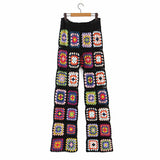 Women Sweatpants Knitted Straight Pants Autumn Retro Casual Pants