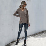 Women Knitted Sweater Autumn Knitted Long Sleeve Bottoming Shirt Sweater
