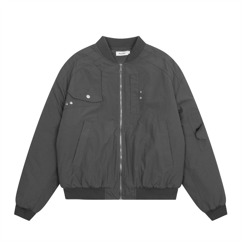 Men Jacket Coat Flight Jacket Men's Loose Autumn and Winter