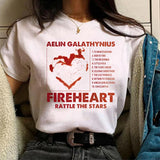 Aelin Galathynius T Shirt Fireheart Terrasen Tshirt Throne