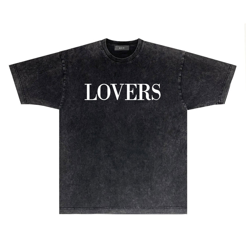 Amiri T Shirts Washed and Worn Retro Short Sleeve T-shirt