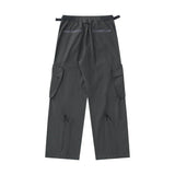 Men Sweatpants Three-Dimensional Multi-Pocket Straight Cargo Pants Men's Casual Sports Trousers