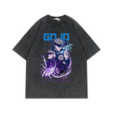 Washed short-sleeved T-shirt oversize