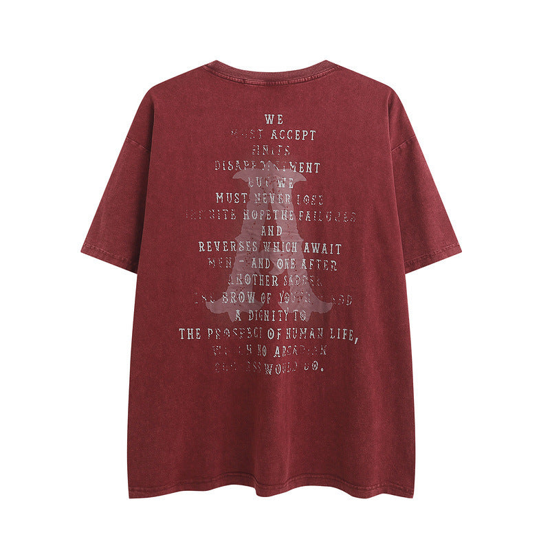 Men T Shirt Hip Hop Letters Graffiti Short Sleeve T-shirt