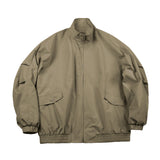 Unisex Jacket Vintage Waterproof Jacket for Men Loose Stand Collar Coat