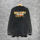 Gallery Dept Long Sleeved Shirt Long-Term Available  Vintage T Shirt Washed and Worn Retro Long-Sleeved T-shirt