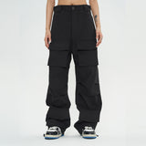 Men Sweatpants Multi-Pocket Workwear Wide Leg Pants Casual Pants