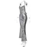 Women Dresses Spring and Summer Sexy Backless Tied Spaghetti-Strap Dress
