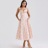 Women Dresses Floral Strap Dress Spring/Summer Female Dress