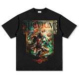 Mens Vintage Rock Band T-Shirt MEGADETH TRIVIUM High Street, Summer, Short Sleeve T-Shirt, Men's Top