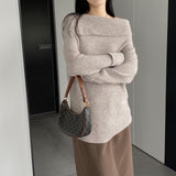 Women Winter Knitted Sweater Autumn and Winter Sweater Long-Sleeved Shirt 8t3110