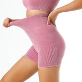 Women Yoga Sports Shorts Thread Knitted Quick-Drying Exercise Workout Pants Tight Shorts