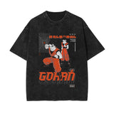 Printed washed old short-sleeved t-shirt
