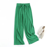 Women Sweatpants Spring Snake Bone Pattern Wide Leg Pants Striped Straight Loose Casual Pants