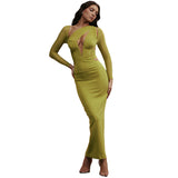 Women Dresses Gauzy Cardigan Dress Hollow Hip Skirt