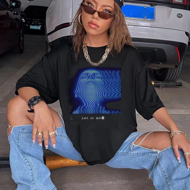 Women T-shirt Summer Loose Women's Short-Sleeved T-shirt