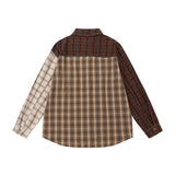Unisex Jacket Gradient Plaid Shirt