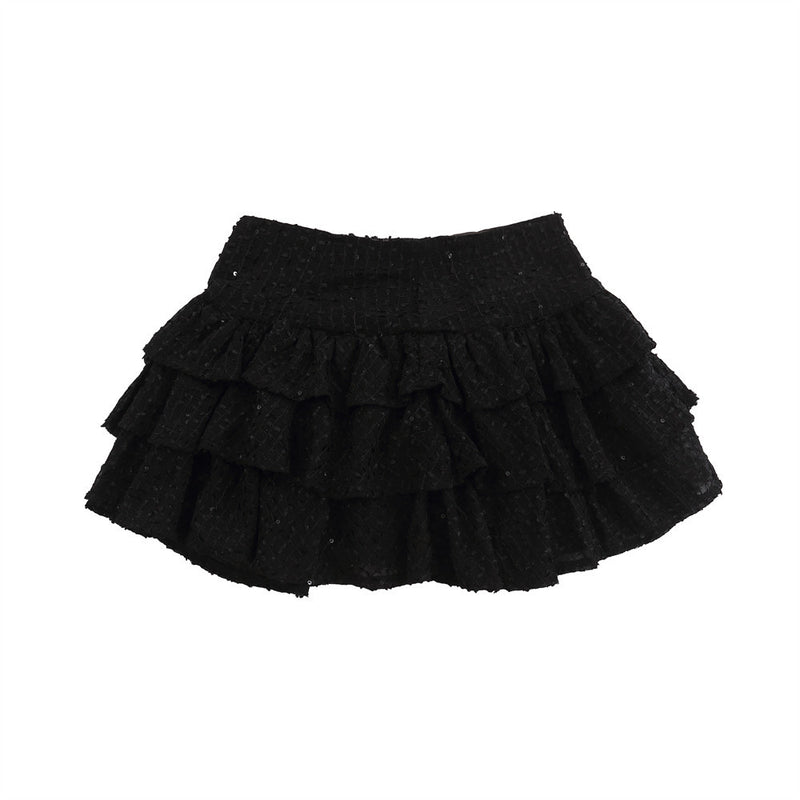 Women Skirt Lace Sequin Pettiskirt