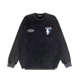 Amiri Long-Sleeve Shirt Pigeon Pattern Vintage Long Sleeve T-shirt