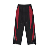 Men Sweatpants Functional Stitching Exercise Casual Pants Loose Tactical Pants Straight Drawstring Jogger Pants