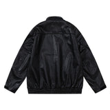 Men Jacket Coat Motorcycle Clothing Leather Coat Men Autumn and Winter Loose Casual Patchwork