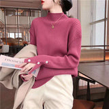 Women Knitwear Autumn and Winter Turtleneck Knitted Loose Sweater