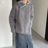 Women Winter Knitted Sweater Autumn and Winter Loose-Fitting Long Sleeve Sweater 1t8850