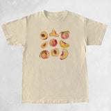 Cute Cottagecore Aesthetic T-Shirts Vintage Peaches Printed