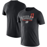 NBA T-Shirts T-Shirt Men's NBA Thunder T-Shirt Basketball Shirt Short Sleeve Top