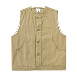 Men Vest Denim Cargo Pants Vest Loose Leisure Workwear Vest