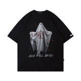 Men T Shirt Hip Hop Rap Portrait Printing Short Sleeve T-shirt