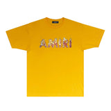 Amiri T Shirts Fashion Brand T Shirt Short Sleeve T-shirt Blouse
