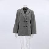 Women Trench Coat Autumn and Winter Gray Simple