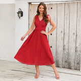Women Date Dress Summer Pleated Skirt Dress plus Size